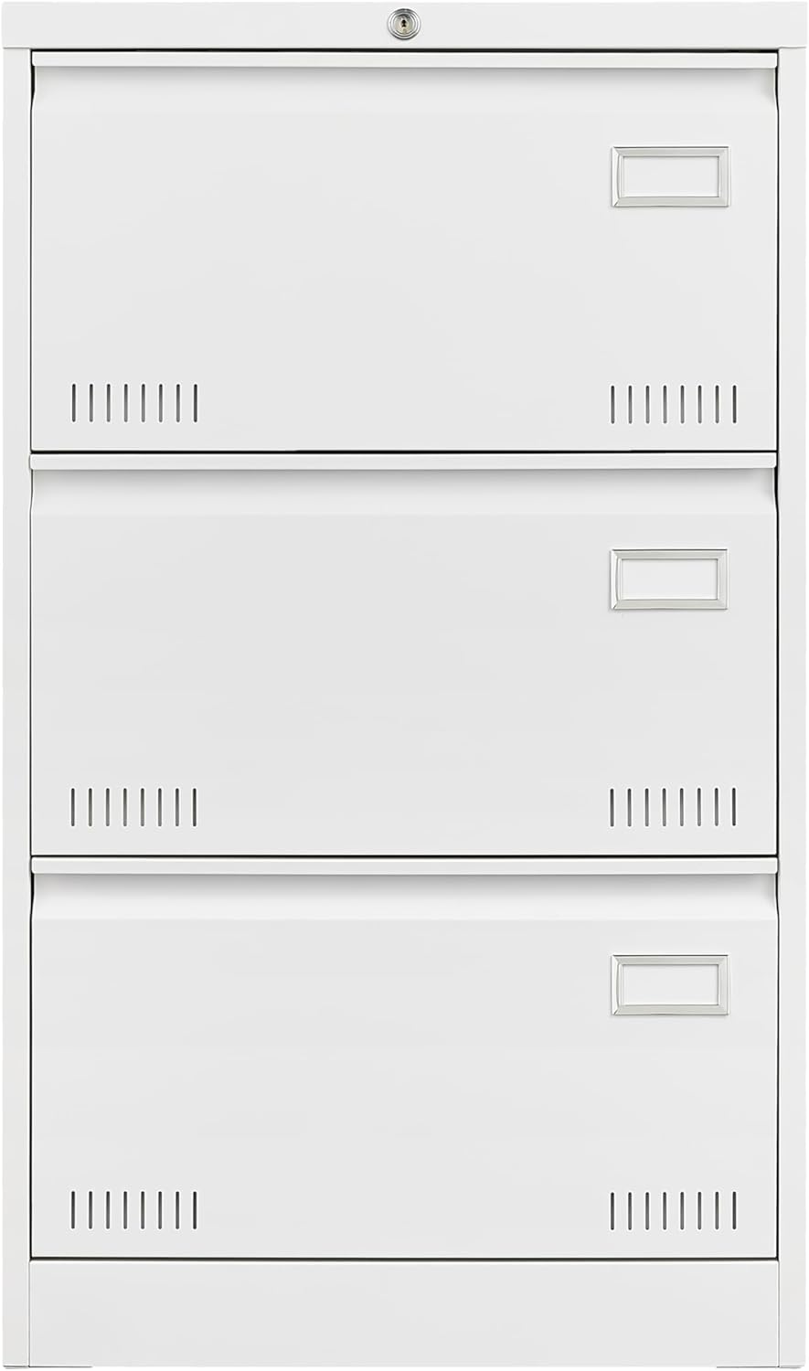 White 3-Drawer Metal Lateral File Cabinet Y932
