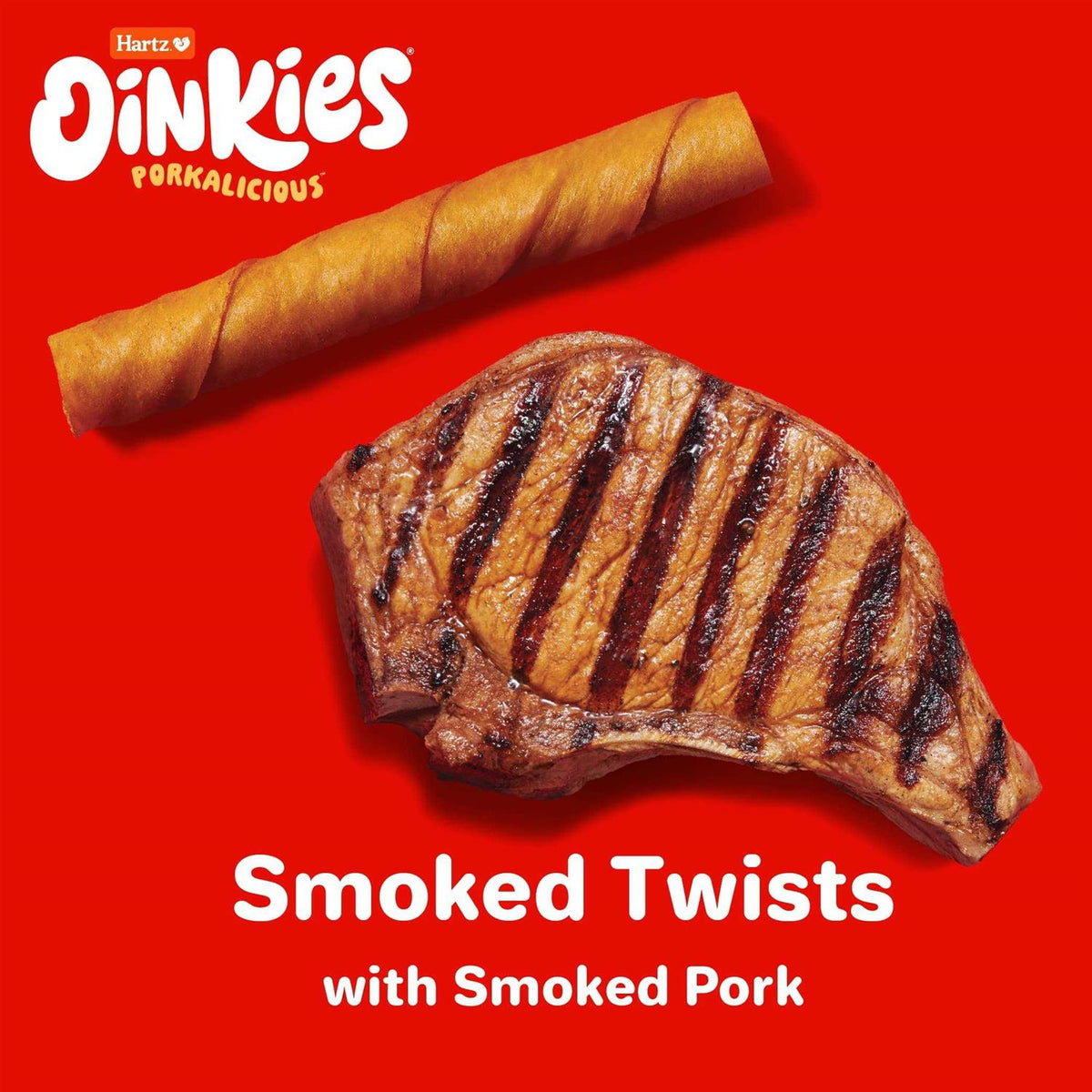 Smoked Pig Skin Twists Dog Treats H51498
