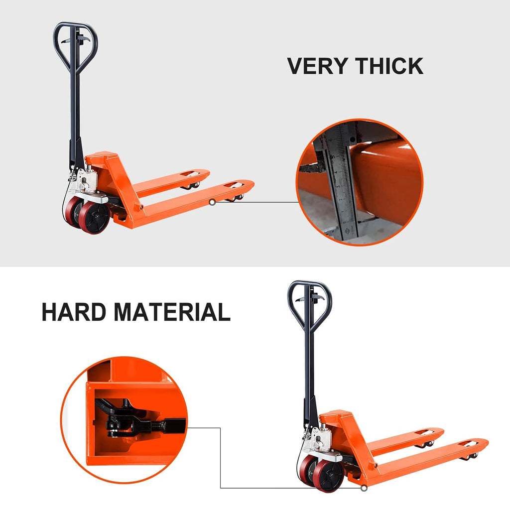 Pallet Jack 5500lbs Capacity 48”L×27”W with Brake System N986962