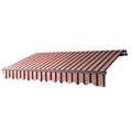 Black Frame Retractable Patio Awning 10 x 8 Feet V87930