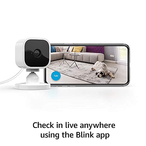 Compact indoor plug-in smart security camera, 1080p HD video, night vision, motion detection, two-way audio – 2 cameras (White) S281318