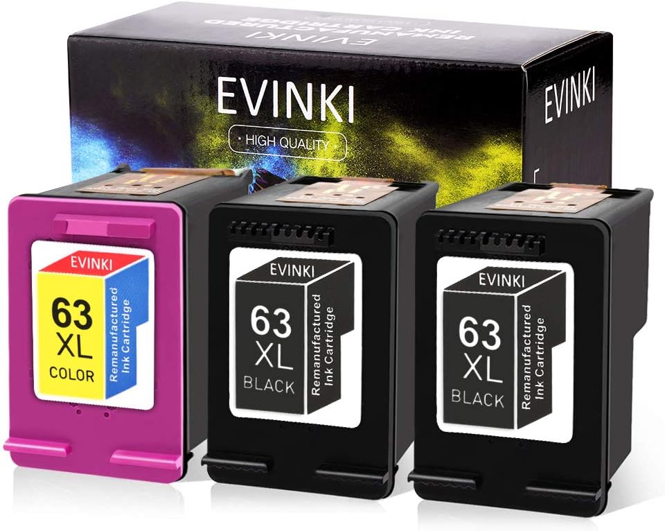 63XL Black and Color Ink Cartridge Combo Pack of 2 E933