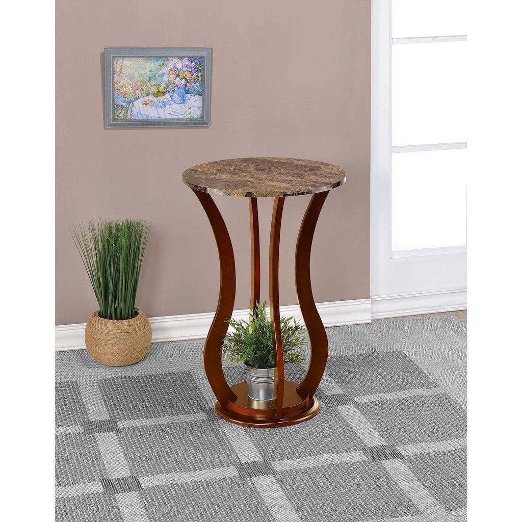 Round Marble Top Accent Table H4008