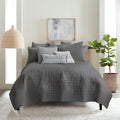 King/Cal King Cotton Waffle Quilt Set G27015