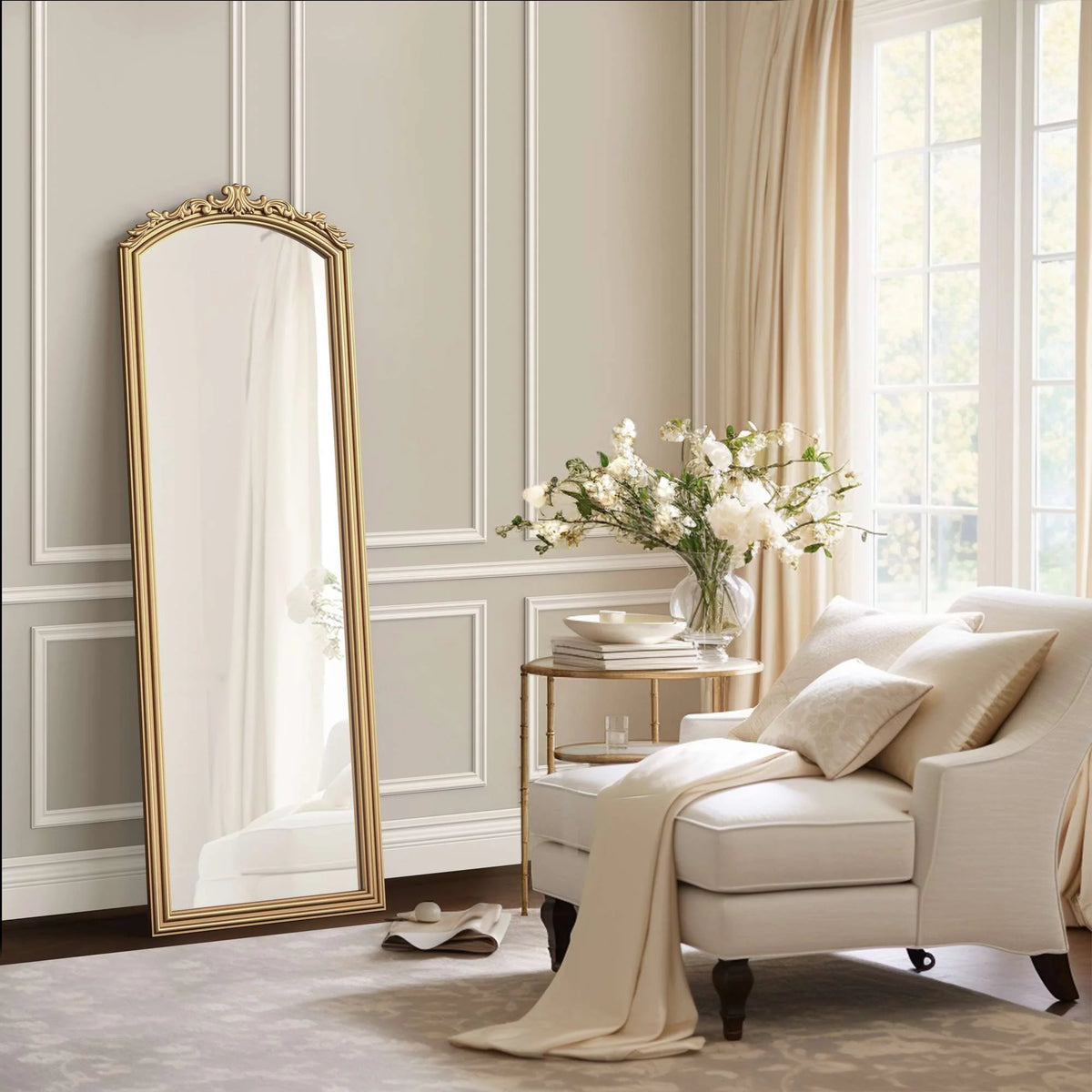 Vintage Gold Full Length Mirror W4495