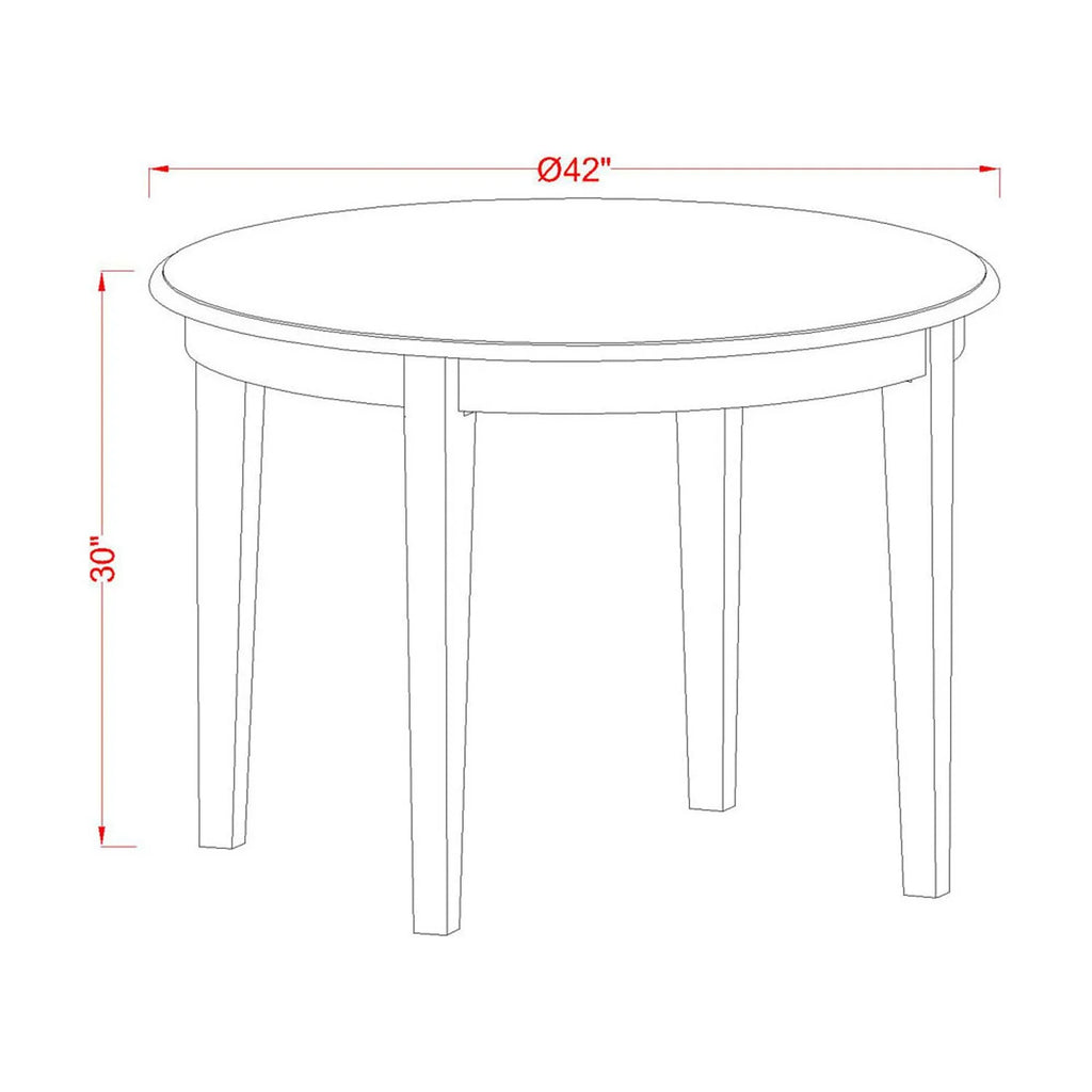 3Pc Round 42 Inch Table And 2 Panel Back Chairs B2709
