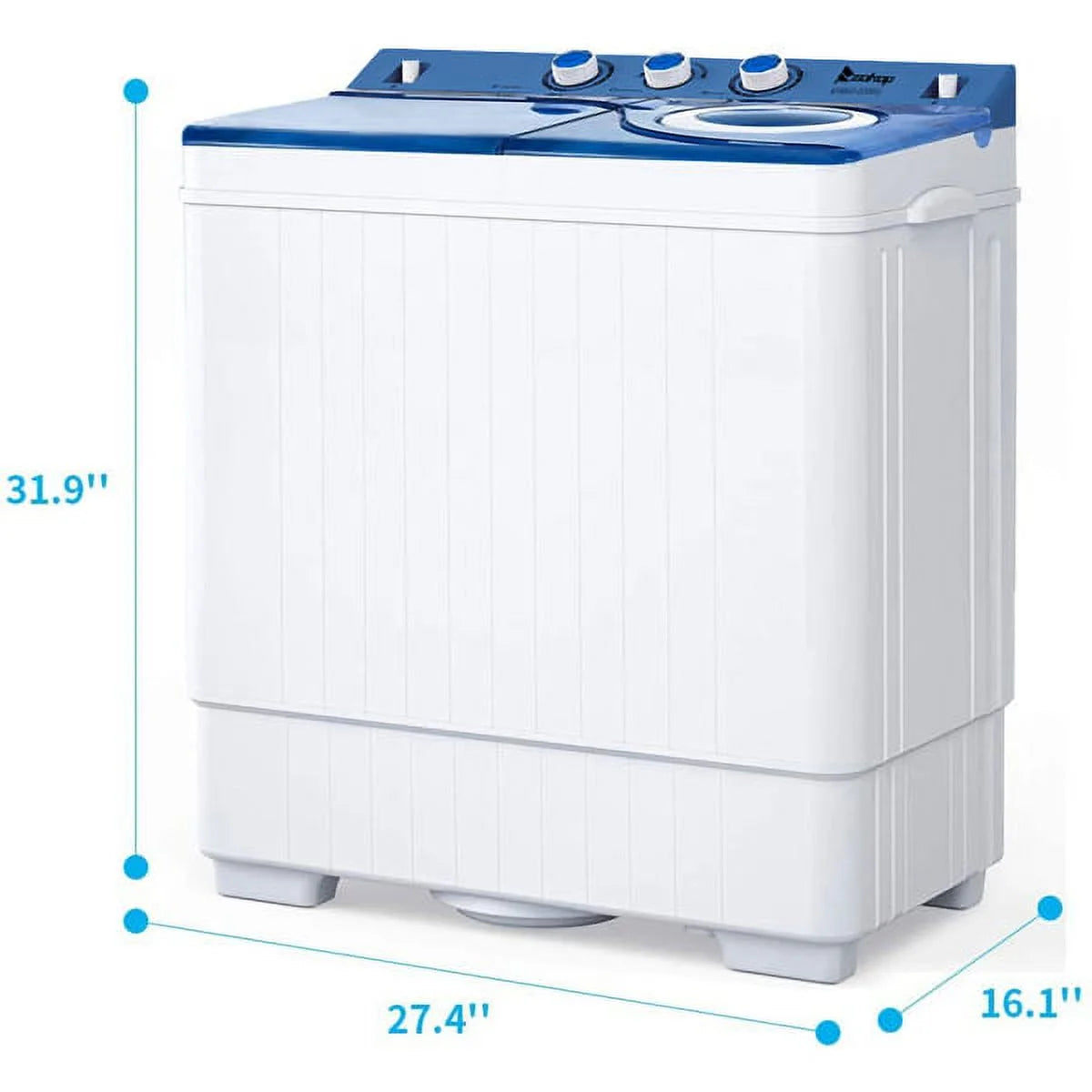 Semi-automatic Twin Tub Washing Machine, White&Blue F145734