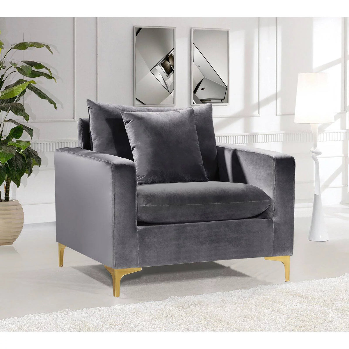 Pink Velvet Accent Chair H497