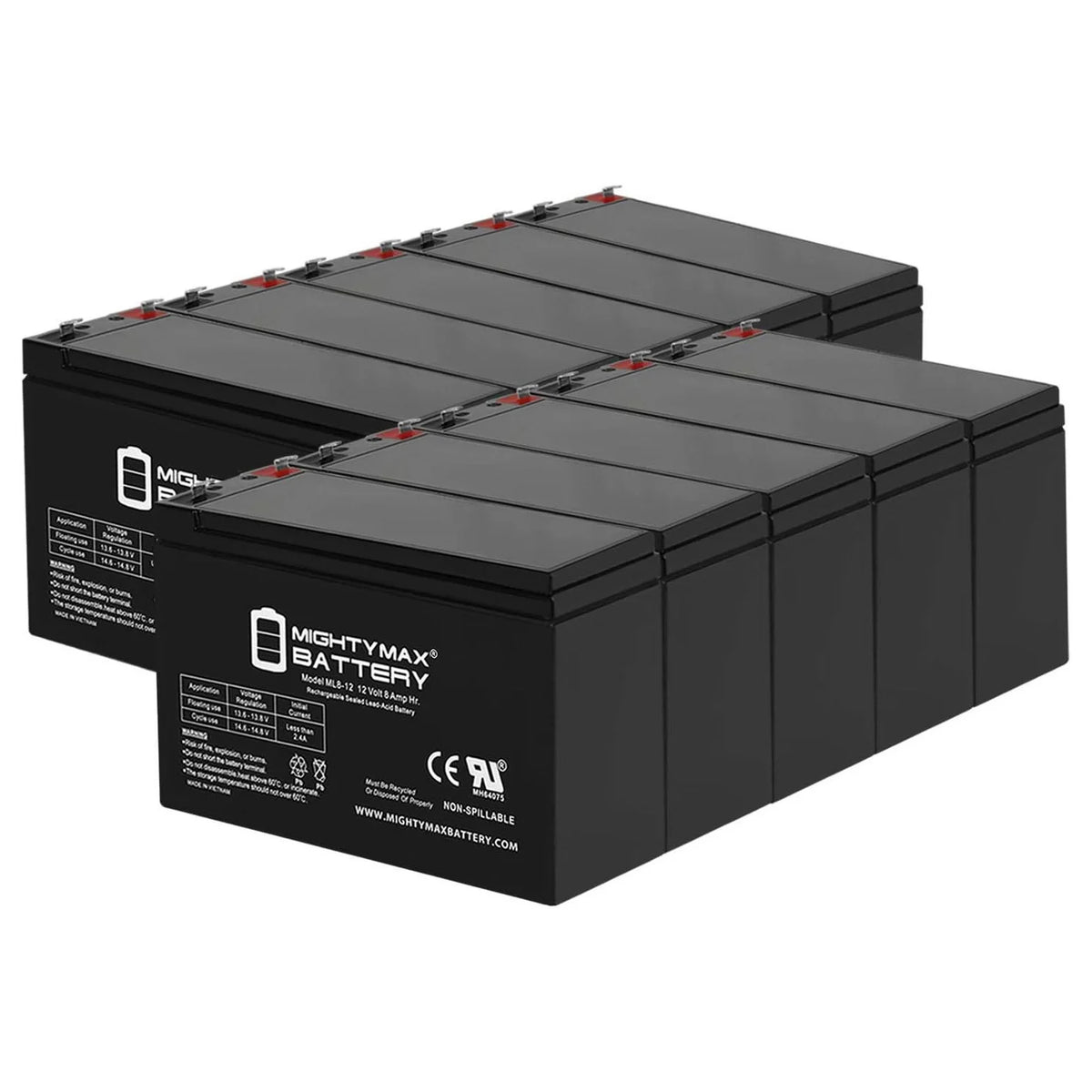 12 Volt 8 AH Rechargeable SLA AGM Battery Q213
