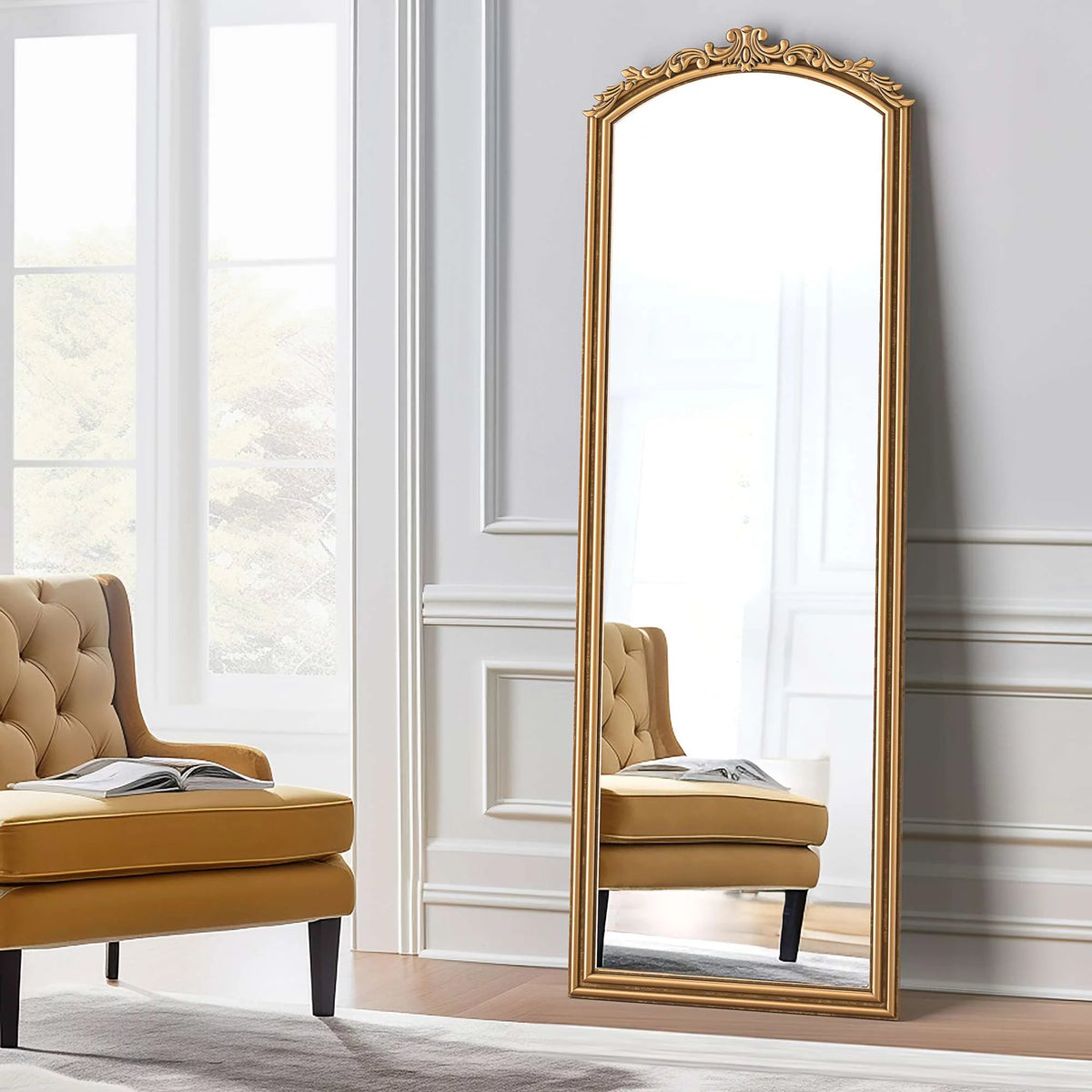 Vintage Gold Full Length Mirror W4495