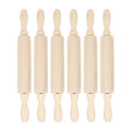 6 Pcs Wooden Rolling Pin Toy Playset M287