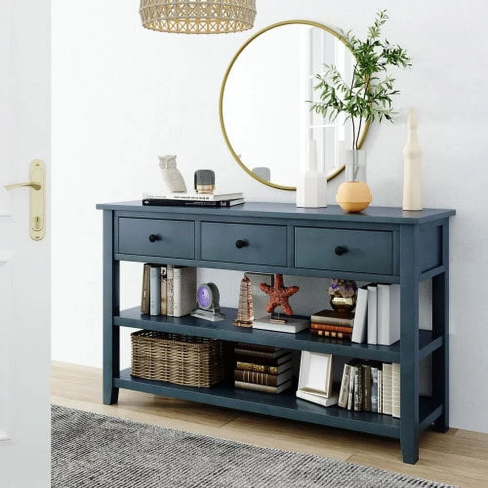 Console Table with Pine Solid Wood Frame and Legs B2215
