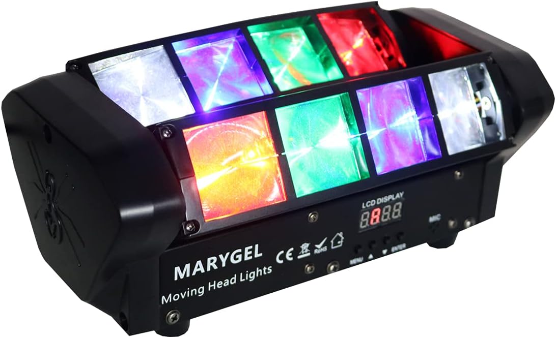 8 LEDs Beam Moving Head Stage Lights RGBW Party Lights DMX 512 Control Y907681