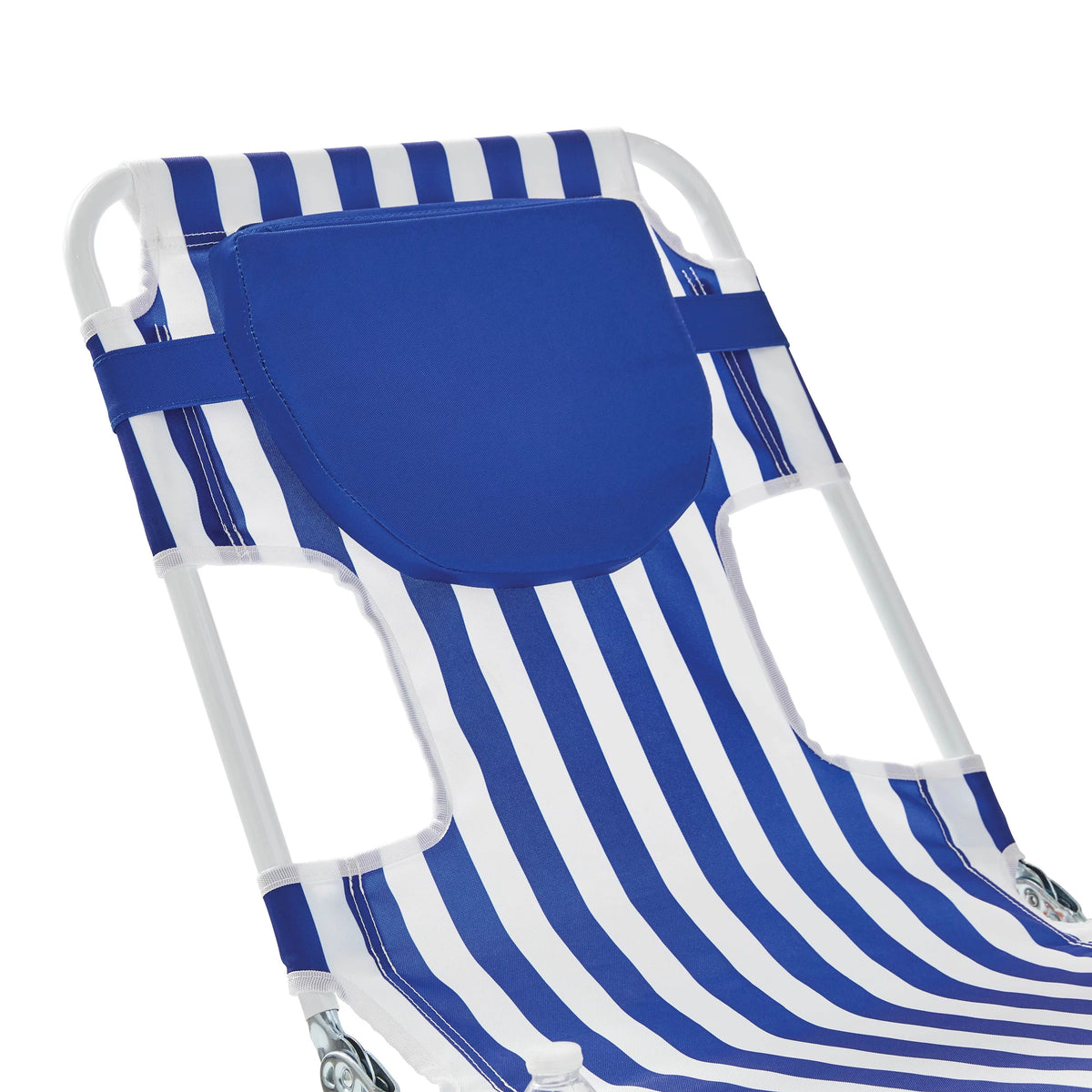 Blue & White Stripe Folding Beach Lounger 2-Pack X362127