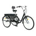 26 Inch 7-Speed 3-Wheel Bike (Black) M145