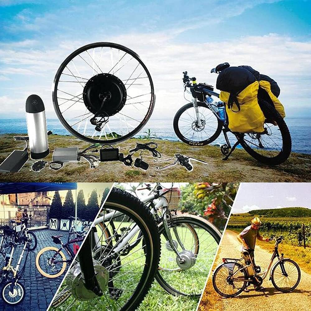 48V 1000W Front Hub Motor Brushless Gear Bicycle Electric Bike Conversion Kit with LCD Display for 26" Wheel T969531