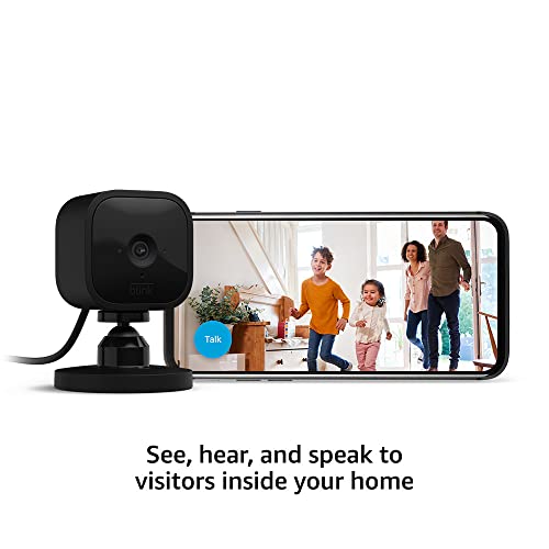 Compact indoor plug-in smart security camera, 1080p HD video, night vision, motion detection, two-way audio – 2 cameras (White) S281318