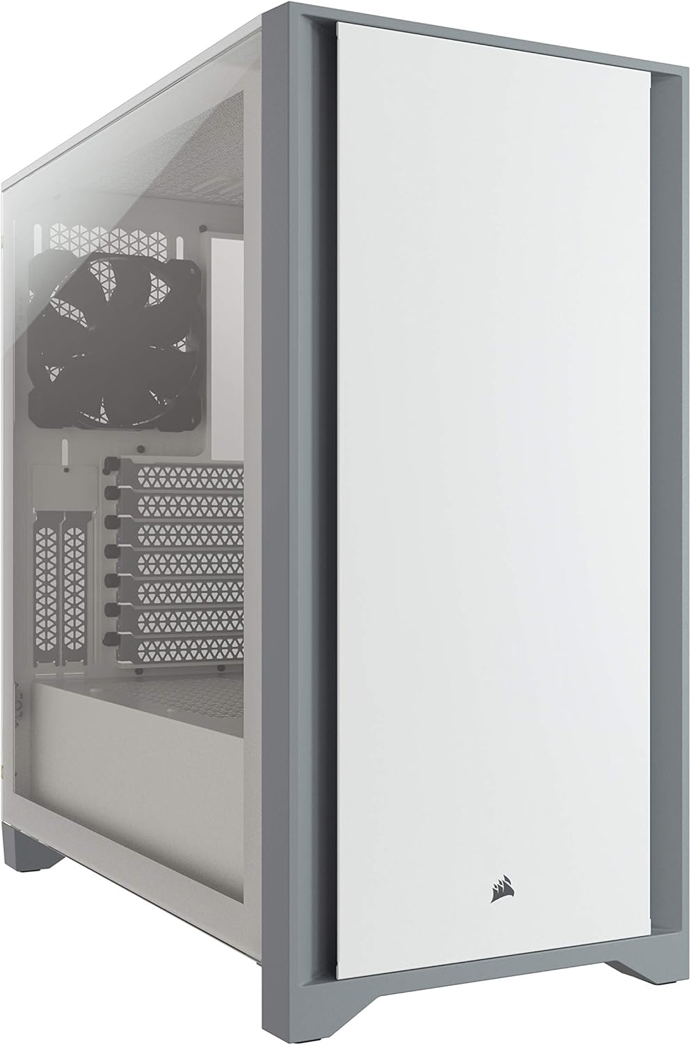 White Tempered Glass Mid-Tower ATX PC Case Q359259