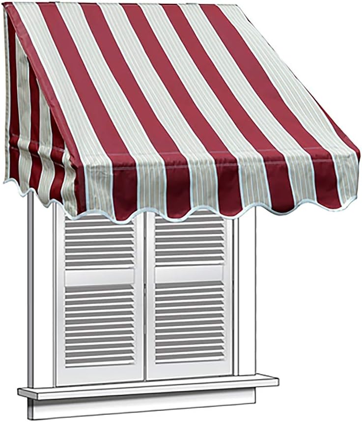 Green Multi-Stripe Window Canopy Awning 6 x 2 Feet V655896