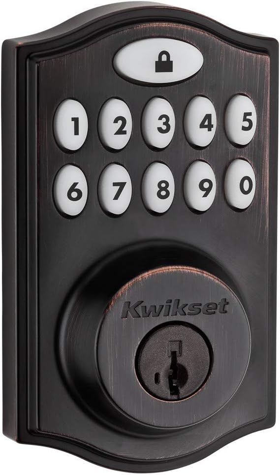 Smart Lock Keypad Electronic Deadbolt Door Lock With SmartKey Security and Z-Wave Plus, Satin Nickel C9935