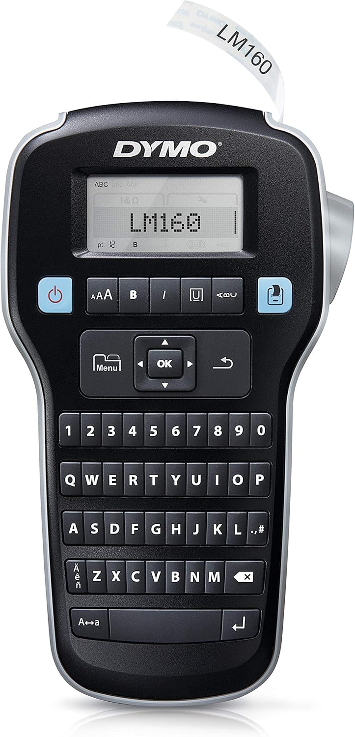 Portable Label Maker, QWERTY Keyboard, Black Pack of 2 X866