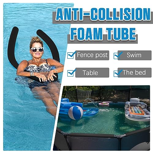 4 Pcs Black Foam Pool Noodles I73810