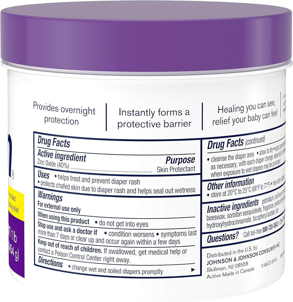 16 oz Maximum Strength Baby Diaper Rash Cream with 40% Zinc Oxide M578042