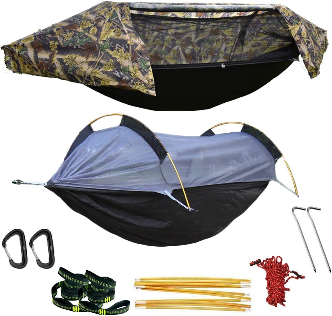 Camping Hammock with Net and Rainfly Cover T777