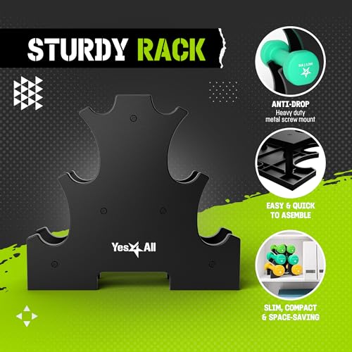 Neoprene Coated Dumbbell Hand Weight Sets with Rack J560729
