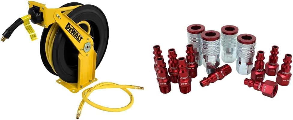 Double Arm Hose Reel with 3/8” x 50’ Rubber Hose O172071