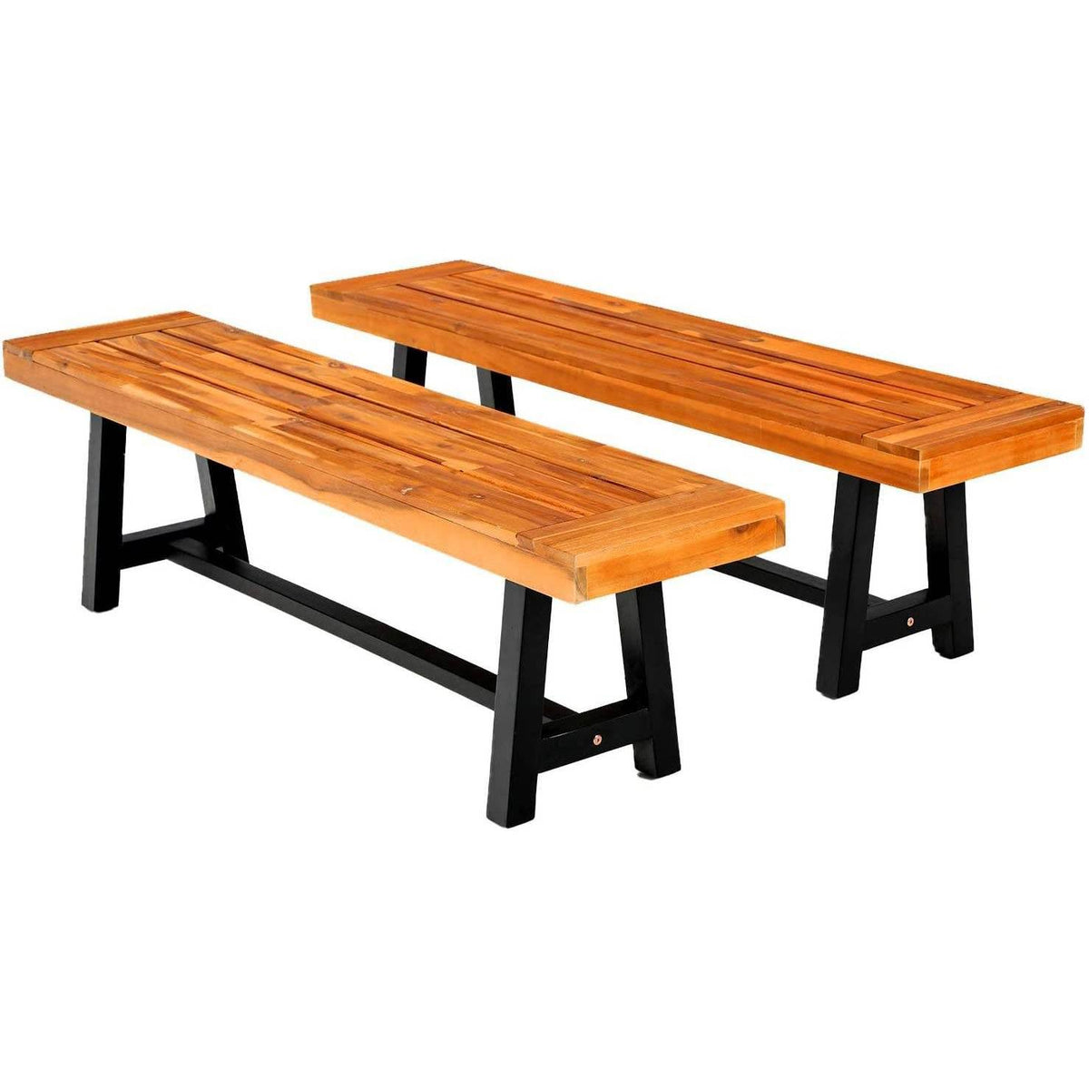 2pc 63x22 Acacia Wood Benches R66004