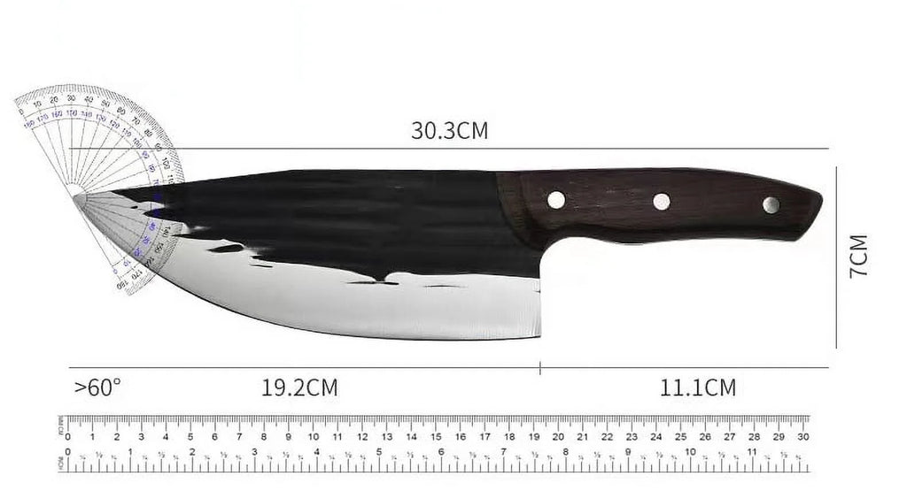 Hammered Damascus Stainless Steel Slicing Knife N4926