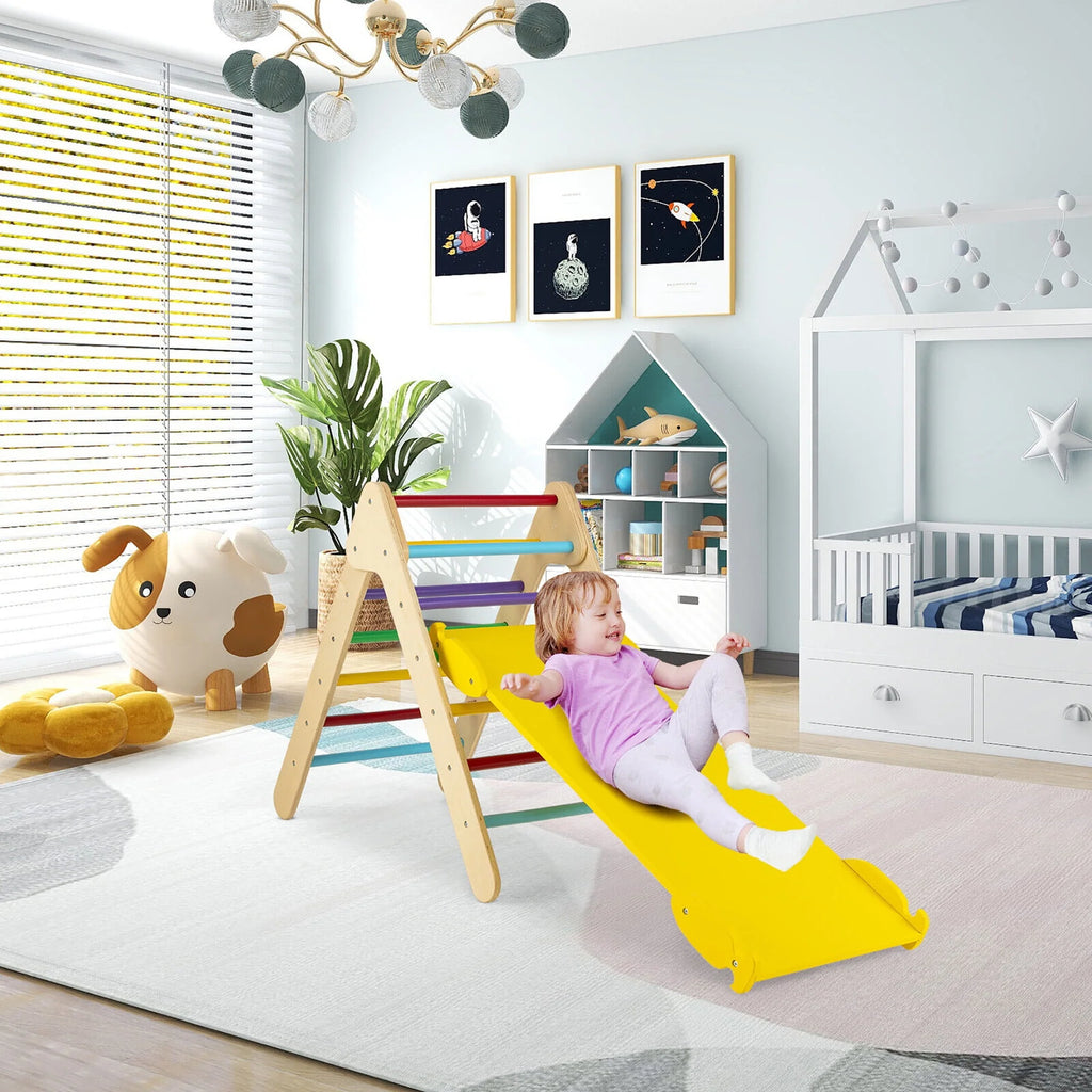 Wooden Climbing Triangle Set with Ramp N918