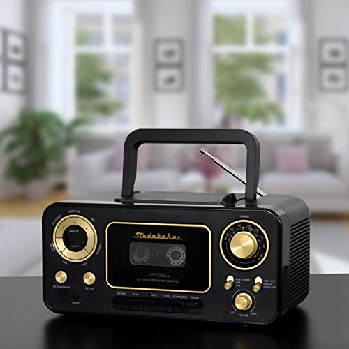Portable Stereo CD Player with AM/FM Radio and Cassette Player N9018