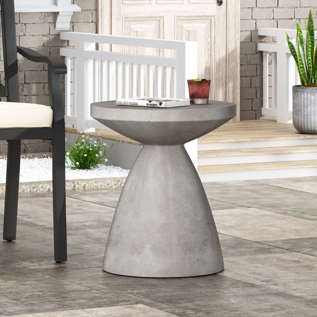 Lightweight Concrete Outdoor Side Table J45794