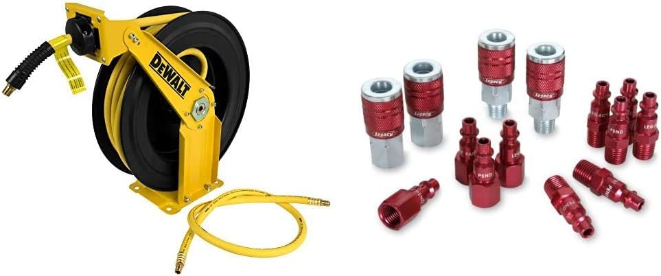 Double Arm Hose Reel with 3/8” x 50’ Rubber Hose O172071