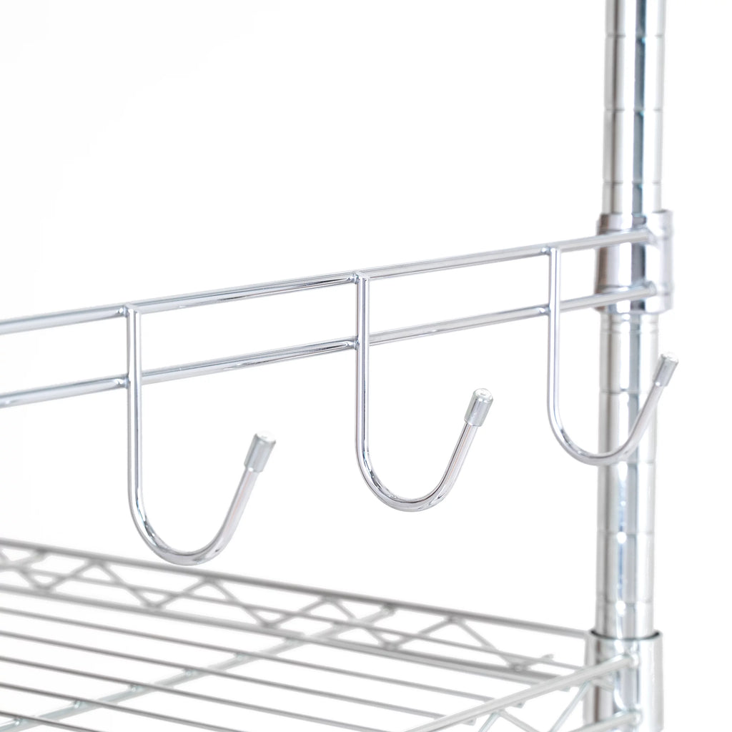 Wire 3-Tier Storage Shelf Unit White E882