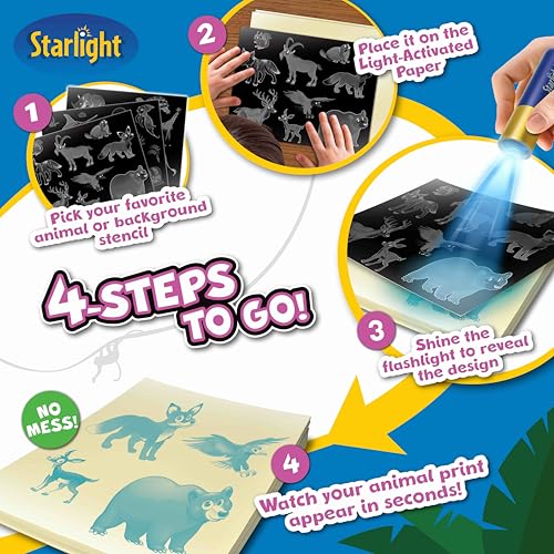 Light-Activated Paper Art Kit with UV Flashlight J92511