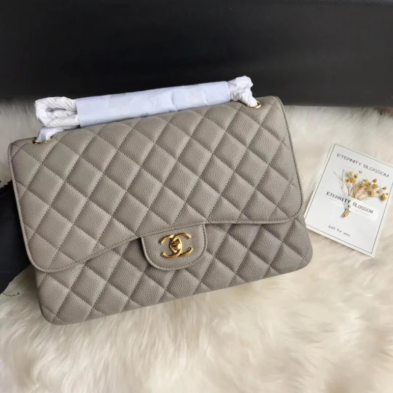 Caviar Calfskin 30Cm Flap Bag R2453