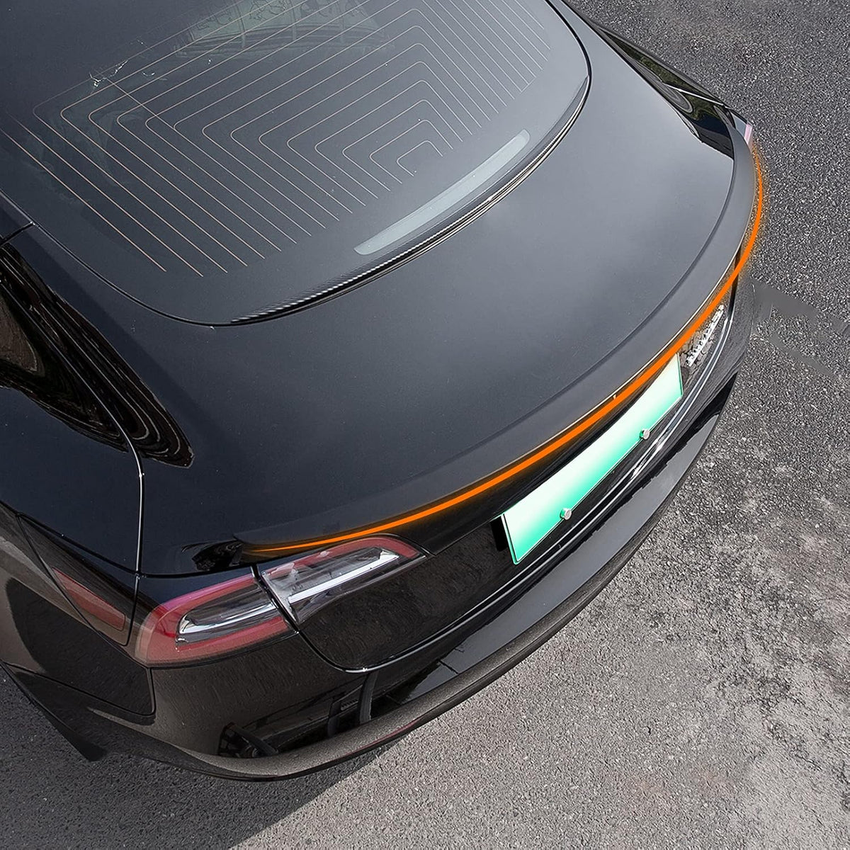 Matte Black Rear Spoiler Trunk Lip Kit for Tesla Model 3 F106629