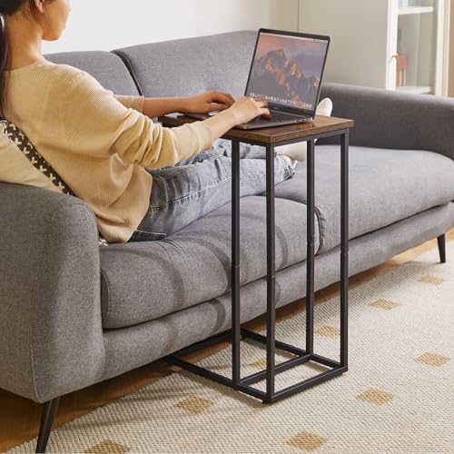 C Shaped Faux Marble Side Table Set of 2 O227