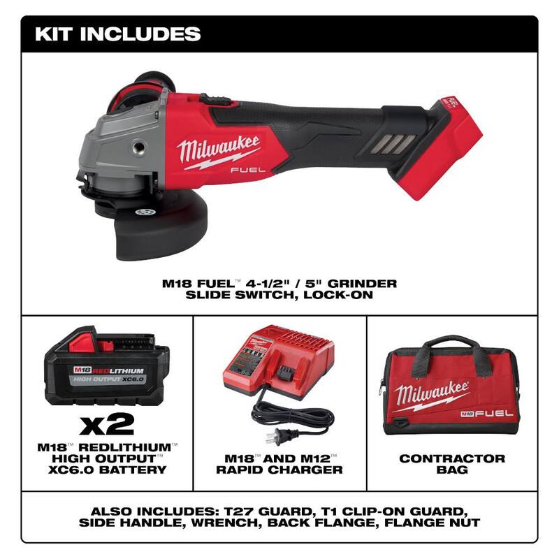 18V Cordless 4-1/2 in./5 in. Grinder Kit with Two 6.0 Ah Batteries I6766