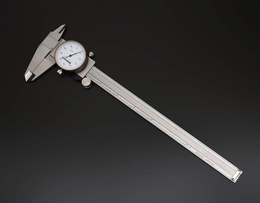 0-8'' by 0.001'' Precision Dial Caliper, Stainless Steel H601
