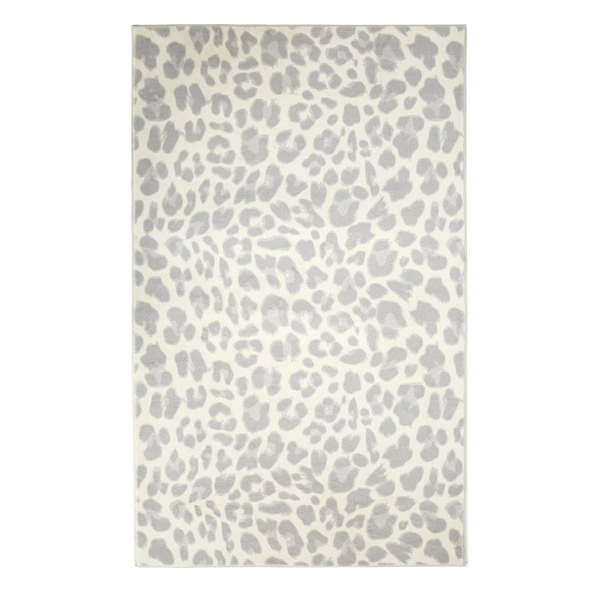 Grey and Cream Leopard 5 x 7 Rug T472