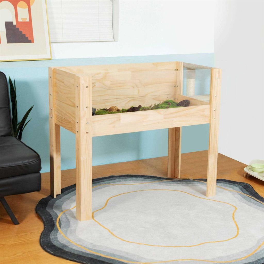 Wooden Tortoise Habitat with Waterproof Cloth Q114
