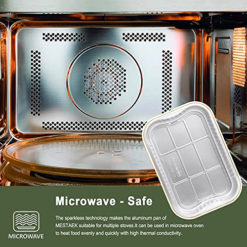 5 Pack Heavy Duty Aluminum Foil Pans with Lids W848431