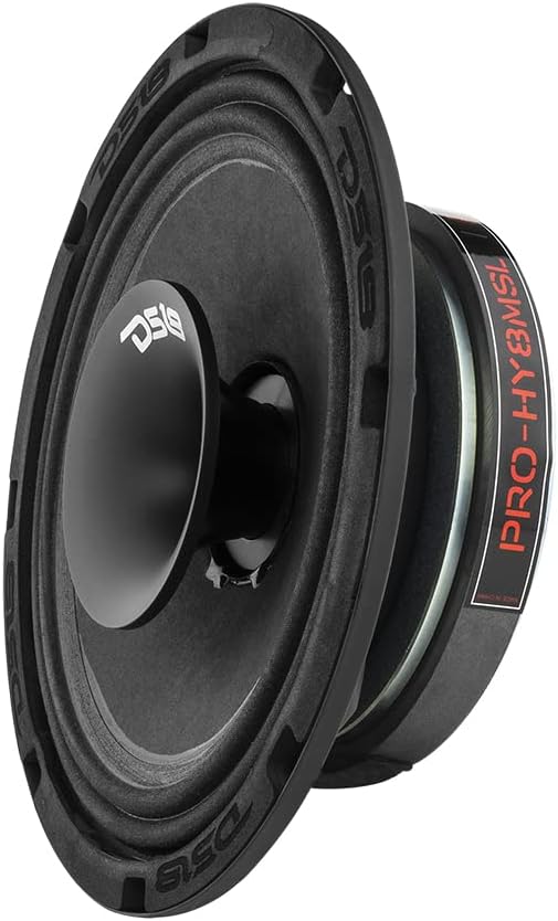 8" Shallow Hybrid Mid-Range Car Audio Loudspeaker with Grill Included 400W Max 200W RMS 8 Ohms Pack of 2 A822125