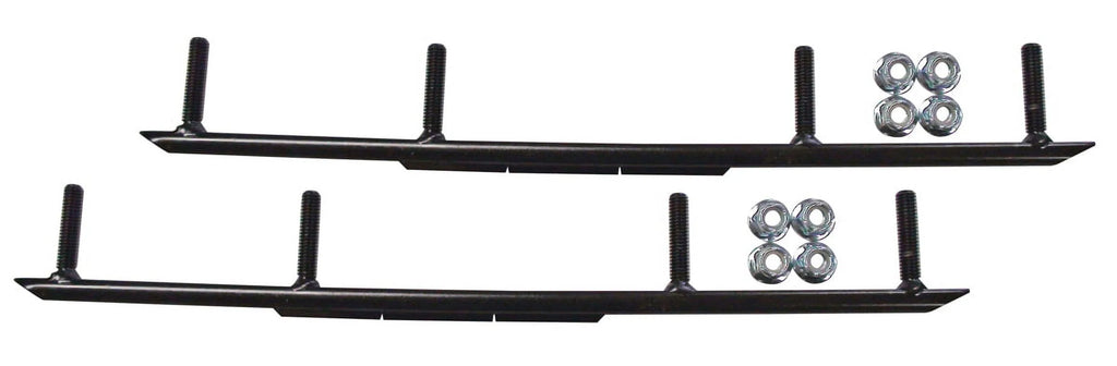 Black XT Snowmobile Skis with 10" Round Bars Complete Kit F6059