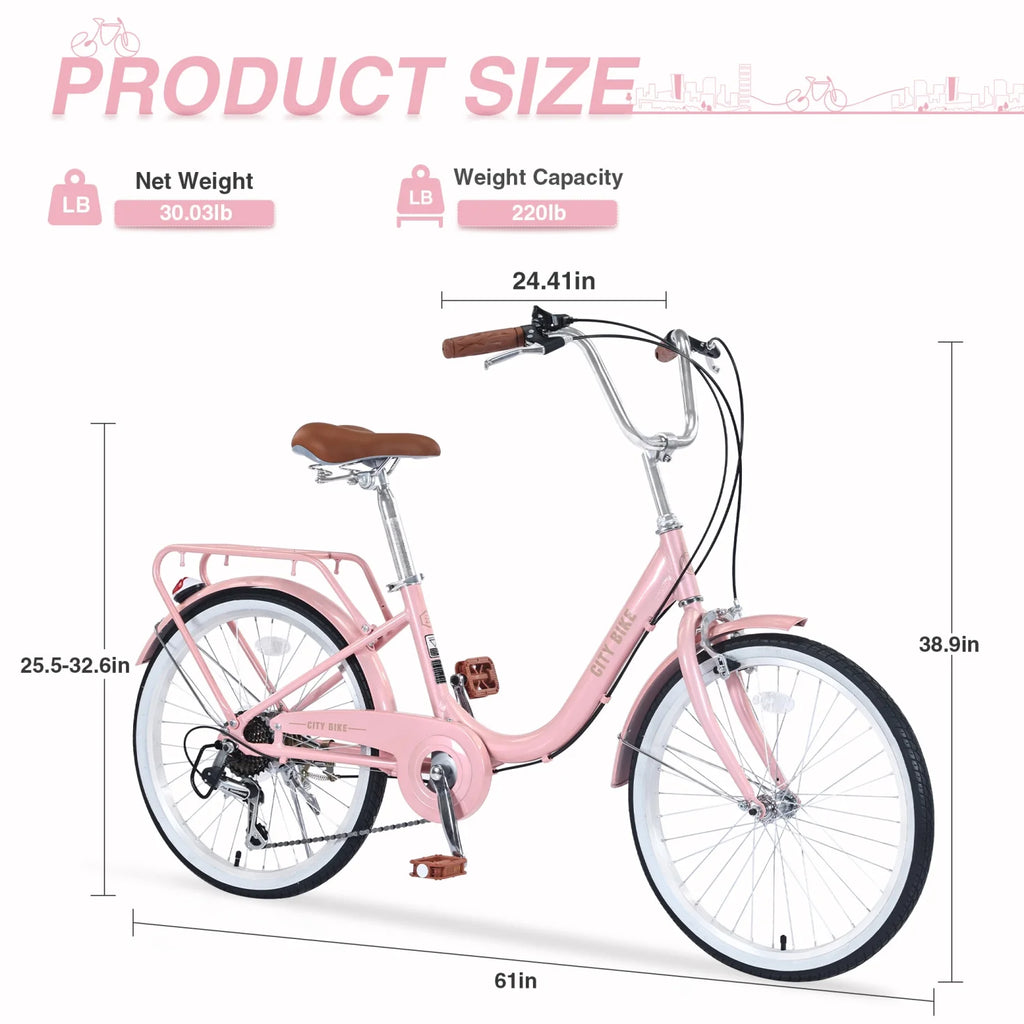 22 Inch 7 Speed Aluminium Alloy Girls Bike V716