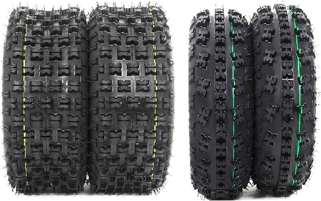 Complete Set of 4 ATV UTV Tires 21x7-10 Front & 20x10-9 Rear 4 PR Tubeless All-Terrain Tires S422